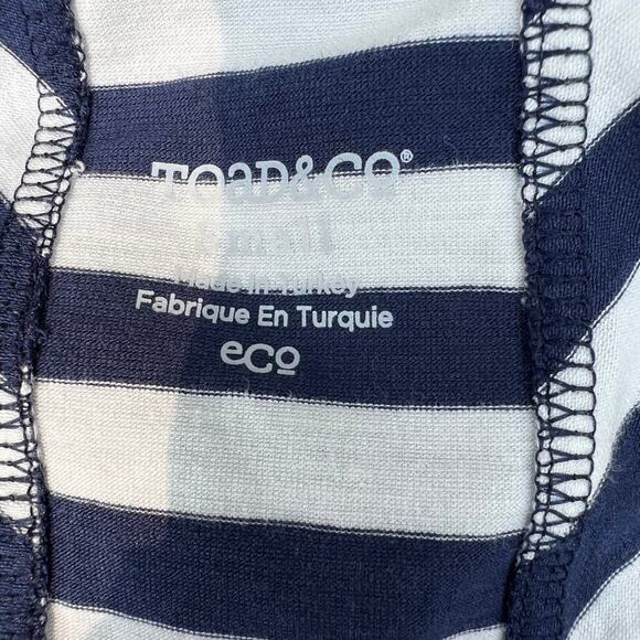 Toad & CO long dress, navy with white stripes, tank style, women's size S - Picture 8 of 8